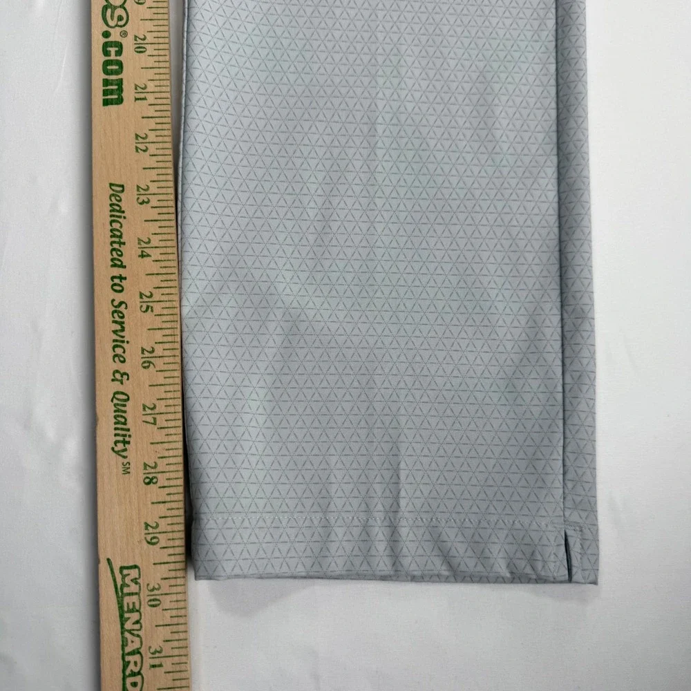 Adidas Mens Golf Pants Light Gray Geometric‎ Print Performance Stretch 34x32